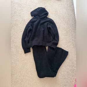 Cozy Black Hoodie and Pants Set